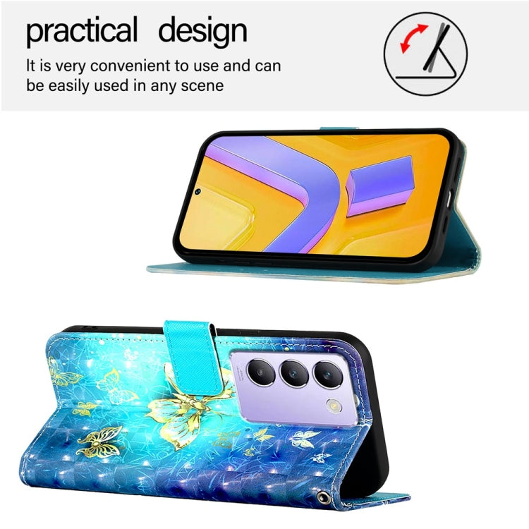 3D Painting Horizontal Flip Leather Phone Case, For vivo Y100 5G IDN / Y200e 5G Global, For vivo V30 5G Global / V30 Pro 5G Global, For vivo V29e / Y200 / V30 Lite 5G Global