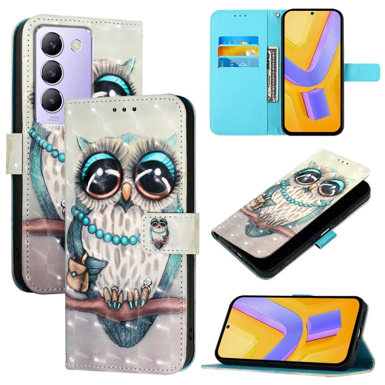 3D Painting Horizontal Flip Leather Phone Case, For vivo Y100 5G IDN / Y200e 5G Global, For vivo V30 5G Global / V30 Pro 5G Global, For vivo V29e / Y200 / V30 Lite 5G Global