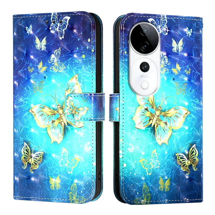 3D Painting Horizontal Flip Leather Phone Case, For vivo S19 Pro, For vivo S19, For vivo Y28 4G