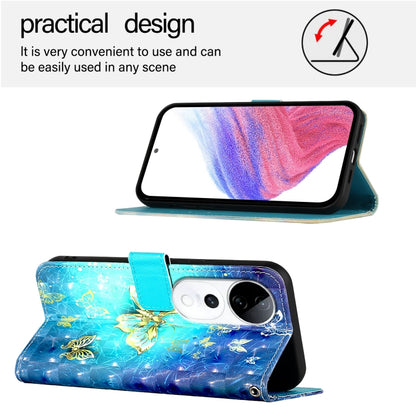 3D Painting Horizontal Flip Leather Phone Case, For vivo S19 Pro, For vivo S19, For vivo Y28 4G