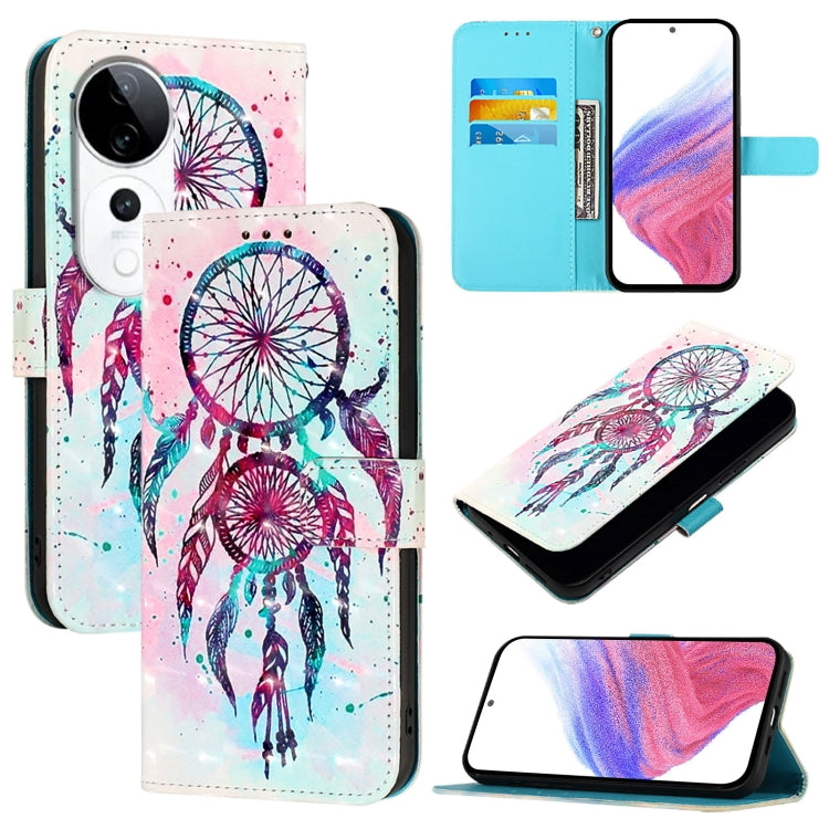 3D Painting Horizontal Flip Leather Phone Case, For vivo S19 Pro, For vivo S19, For vivo Y28 4G