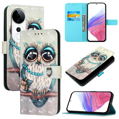 3D Painting Horizontal Flip Leather Phone Case, For vivo S19 Pro, For vivo S19, For vivo Y28 4G