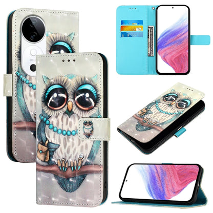 3D Painting Horizontal Flip Leather Phone Case, For vivo S19 Pro, For vivo S19, For vivo Y28 4G