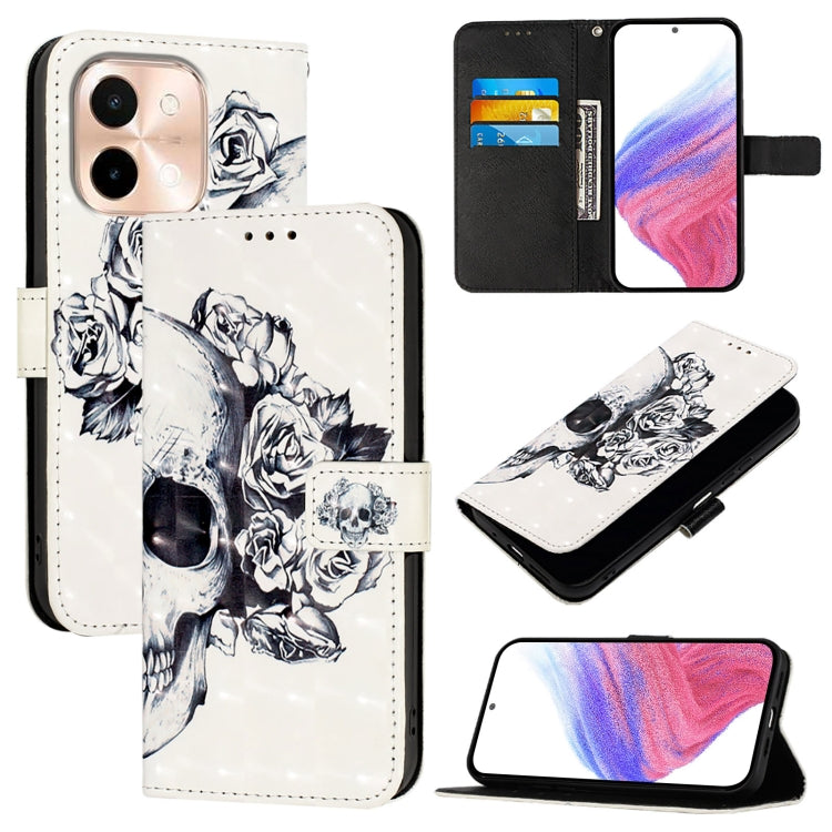 3D Painting Horizontal Flip Leather Phone Case, For vivo S19 Pro, For vivo S19, For vivo Y28 4G