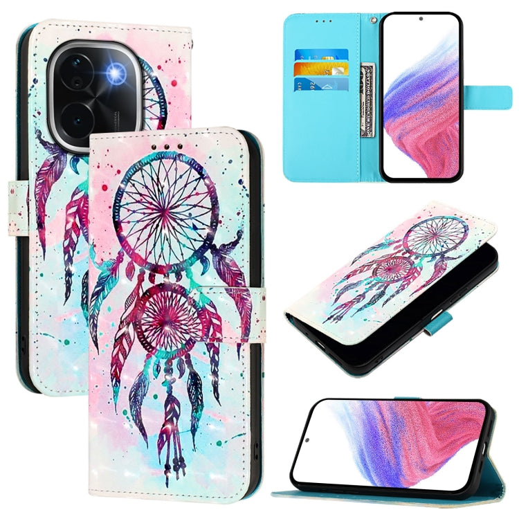 3D Painting Horizontal Flip Leather Phone Case, For vivo V40e 5G India, For vivo Y300 Pro, For vivo iQOO Z9s Pro 5G India