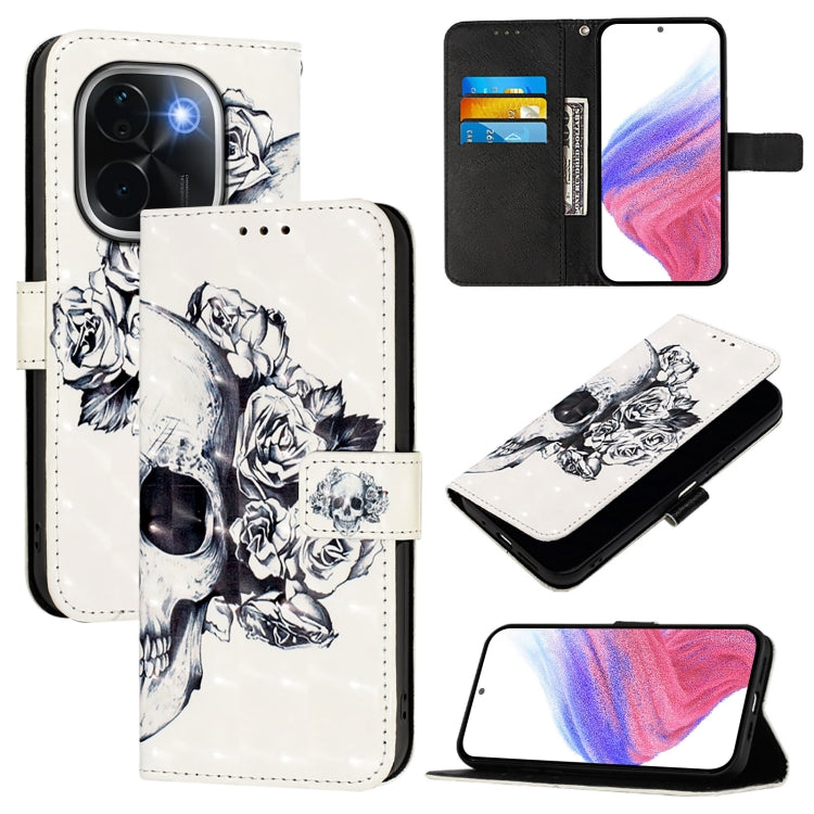 3D Painting Horizontal Flip Leather Phone Case, For vivo V40e 5G India, For vivo Y300 Pro, For vivo iQOO Z9s Pro 5G India