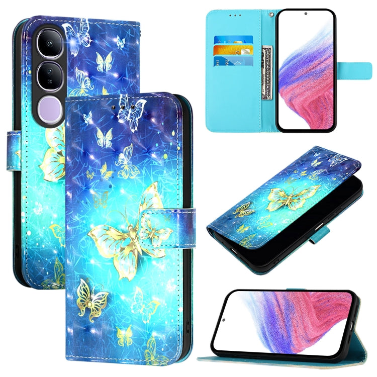 3D Painting Horizontal Flip Leather Phone Case, For vivo S20, For vivo S20 Pro, For vivo V40 Lite 5G IDN