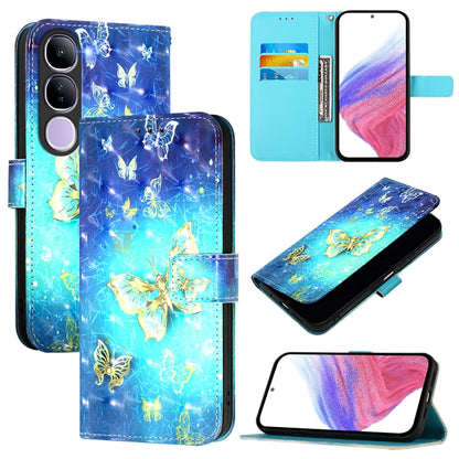 3D Painting Horizontal Flip Leather Phone Case, For vivo S20, For vivo S20 Pro, For vivo V40 Lite 5G IDN