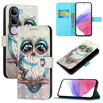 3D Painting Horizontal Flip Leather Phone Case, For vivo S20, For vivo S20 Pro, For vivo V40 Lite 5G IDN