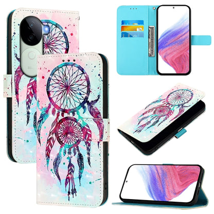 3D Painting Horizontal Flip Leather Phone Case, For vivo V40e 5G India, For vivo Y300 Pro, For vivo iQOO Z9s Pro 5G India