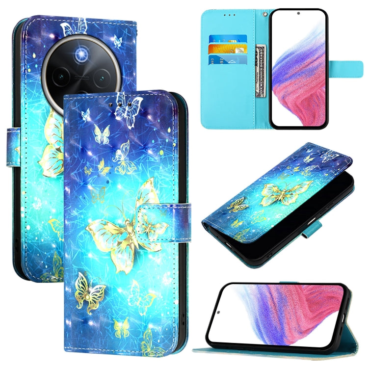 3D Painting Horizontal Flip Leather Phone Case, For vivo V40e 5G India, For vivo Y300 Pro, For vivo iQOO Z9s Pro 5G India