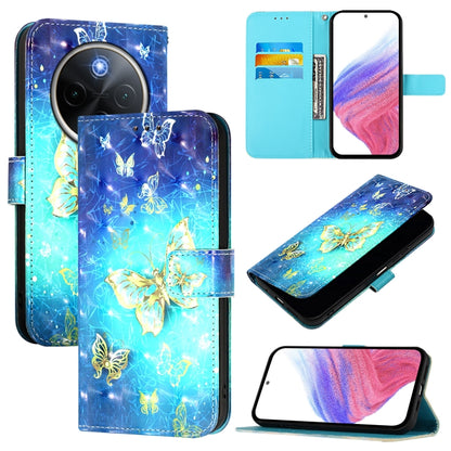 3D Painting Horizontal Flip Leather Phone Case, For vivo V40e 5G India, For vivo Y300 Pro, For vivo iQOO Z9s Pro 5G India
