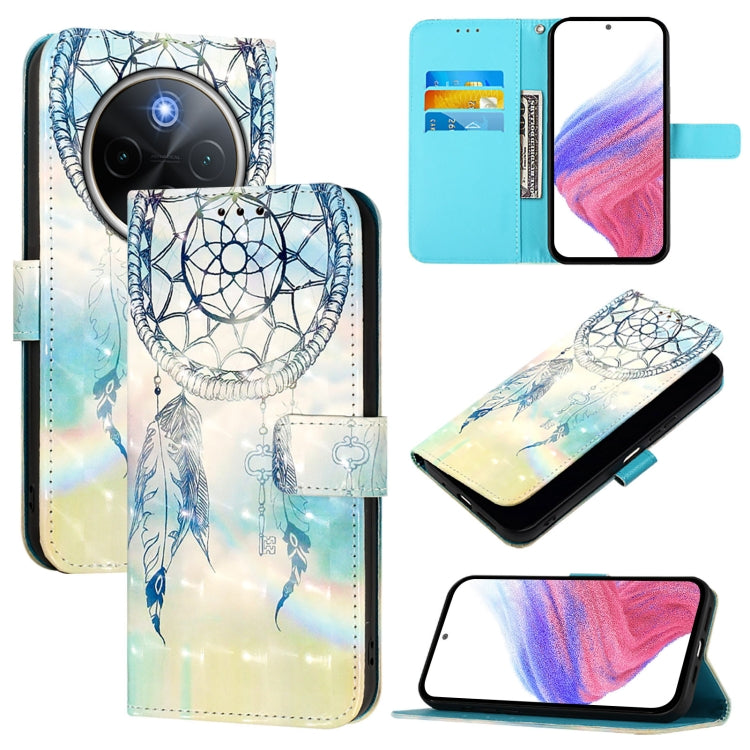 3D Painting Horizontal Flip Leather Phone Case, For vivo V40e 5G India, For vivo Y300 Pro, For vivo iQOO Z9s Pro 5G India