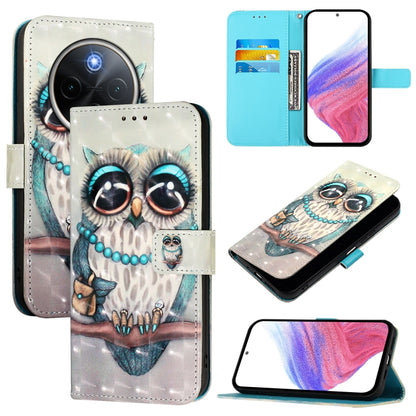 3D Painting Horizontal Flip Leather Phone Case, For vivo V40e 5G India, For vivo Y300 Pro, For vivo iQOO Z9s Pro 5G India