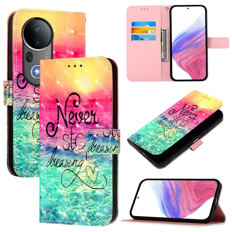 3D Painting Horizontal Flip Leather Phone Case, For vivo S20, For vivo S20 Pro, For vivo V40 Lite 5G IDN
