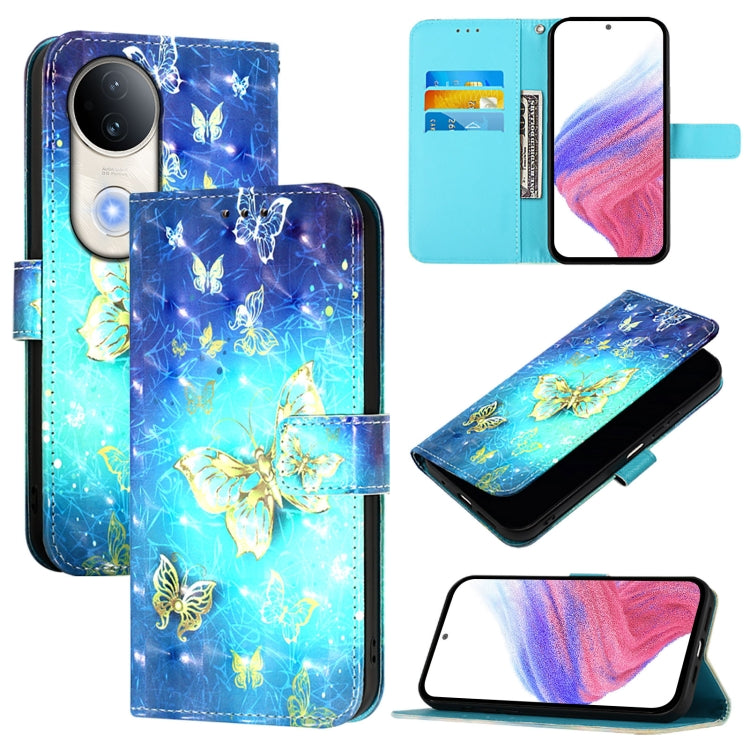 3D Painting Horizontal Flip Leather Phone Case, For vivo S20, For vivo S20 Pro, For vivo V40 Lite 5G IDN