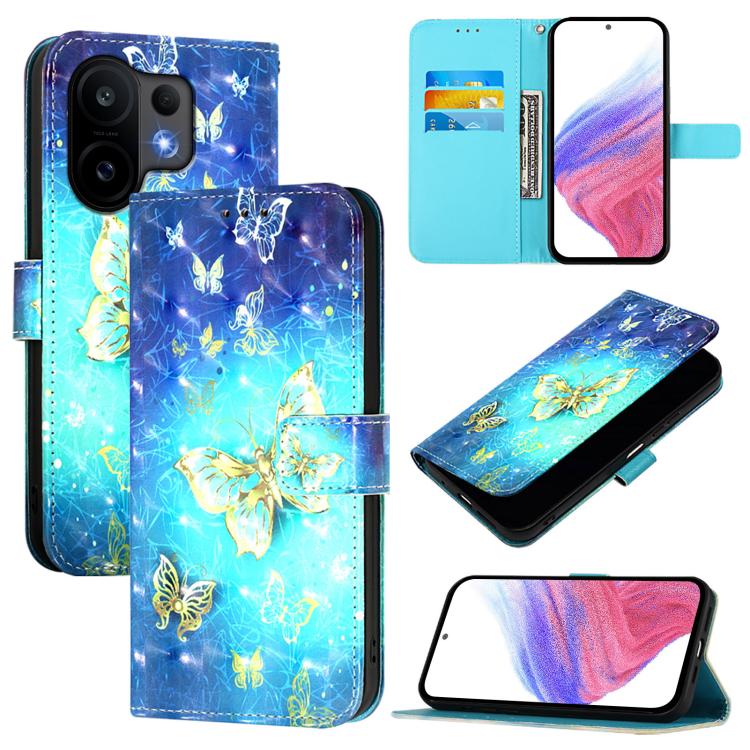 3D Painting Horizontal Flip Leather Phone Case, For vivo X300, For vivo S30 Pro mini, For vivo S30