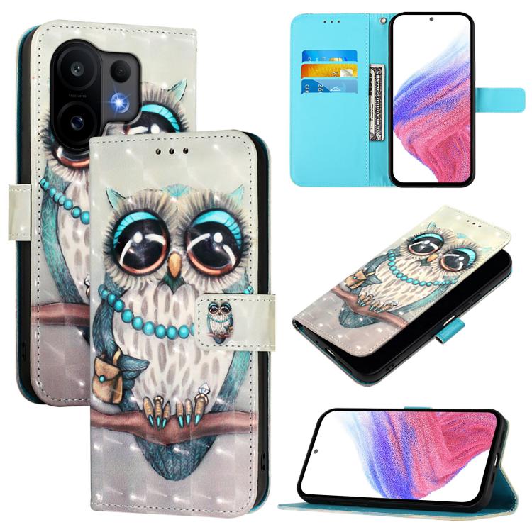 3D Painting Horizontal Flip Leather Phone Case, For vivo X300, For vivo S30 Pro mini, For vivo S30