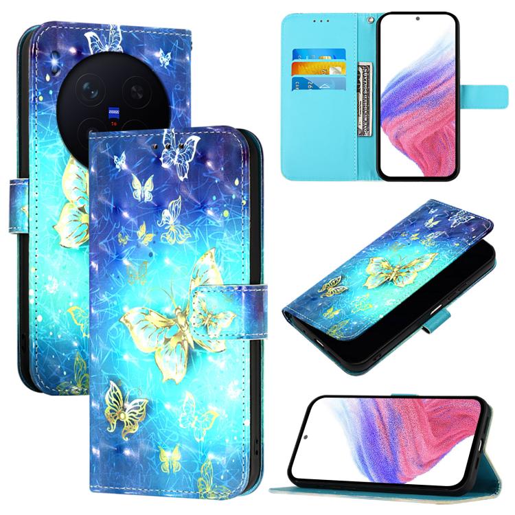 3D Painting Horizontal Flip Leather Phone Case, For vivo X300, For vivo S30 Pro mini, For vivo S30