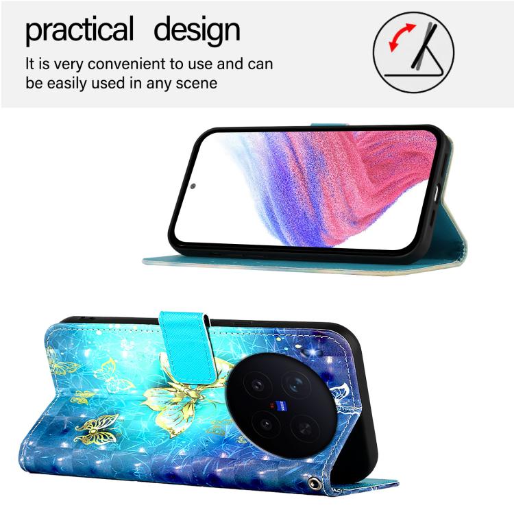 3D Painting Horizontal Flip Leather Phone Case, For vivo X300, For vivo S30 Pro mini, For vivo S30