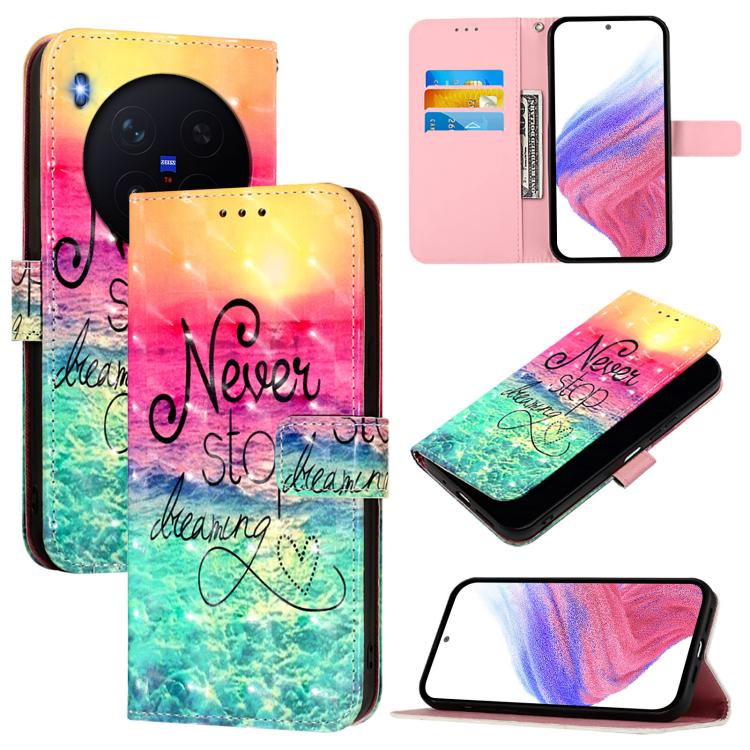 3D Painting Horizontal Flip Leather Phone Case, For vivo X300, For vivo S30 Pro mini, For vivo S30