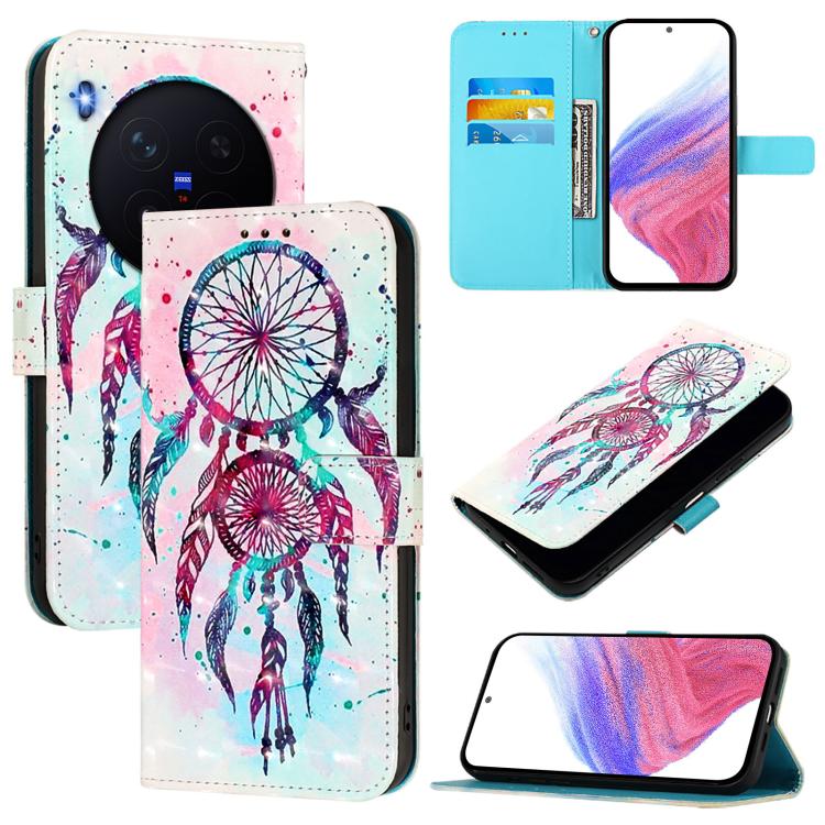 3D Painting Horizontal Flip Leather Phone Case, For vivo X300, For vivo S30 Pro mini, For vivo S30