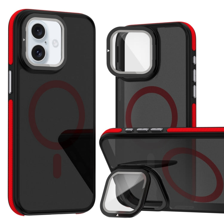 Magsafe Dual-Color Skin Feel Lens Film Phone Case with Lens Fold Holder, For iPhone 16 Pro Max, For iPhone 16 Pro, For iPhone 16 Plus, For iPhone 16 Apple Accessories engmag4673 iPhone 16 Pro Max - APEXEL INDIA - Mobile Lens - Mobile Camera Lens - Cellphone Accessories - Phone Lens - Smartphone Lens