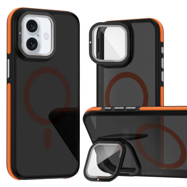 Magsafe Dual-Color Skin Feel Lens Film Phone Case with Lens Fold Holder, For iPhone 16 Pro Max, For iPhone 16 Pro, For iPhone 16 Plus, For iPhone 16 Apple Accessories engmag4673 iPhone 16 Pro Max - APEXEL INDIA - Mobile Lens - Mobile Camera Lens - Cellphone Accessories - Phone Lens - Smartphone Lens