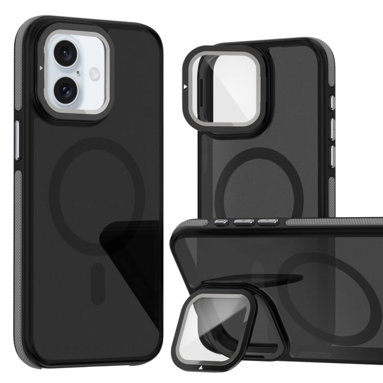Magsafe Dual-Color Skin Feel Lens Film Phone Case with Lens Fold Holder, For iPhone 16 Pro Max, For iPhone 16 Pro, For iPhone 16 Plus, For iPhone 16 Apple Accessories engmag4673 iPhone 16 Pro Max - APEXEL INDIA - Mobile Lens - Mobile Camera Lens - Cellphone Accessories - Phone Lens - Smartphone Lens
