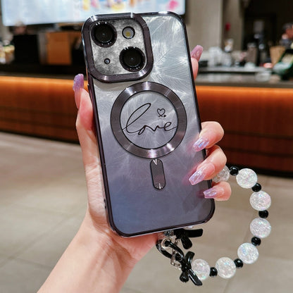 Dual-Love Feather Gradient Glitter Bracelets Magsafe TPU Phone Case, For iPhone 13 Pro Max, For iPhone 13 Pro, For iPhone 13, For iPhone 12 Apple Accessories engdua4680 More iPhone Cases - APEXEL INDIA - Mobile Lens - Mobile Camera Lens - Cellphone Accessories - Phone Lens - Smartphone Lens