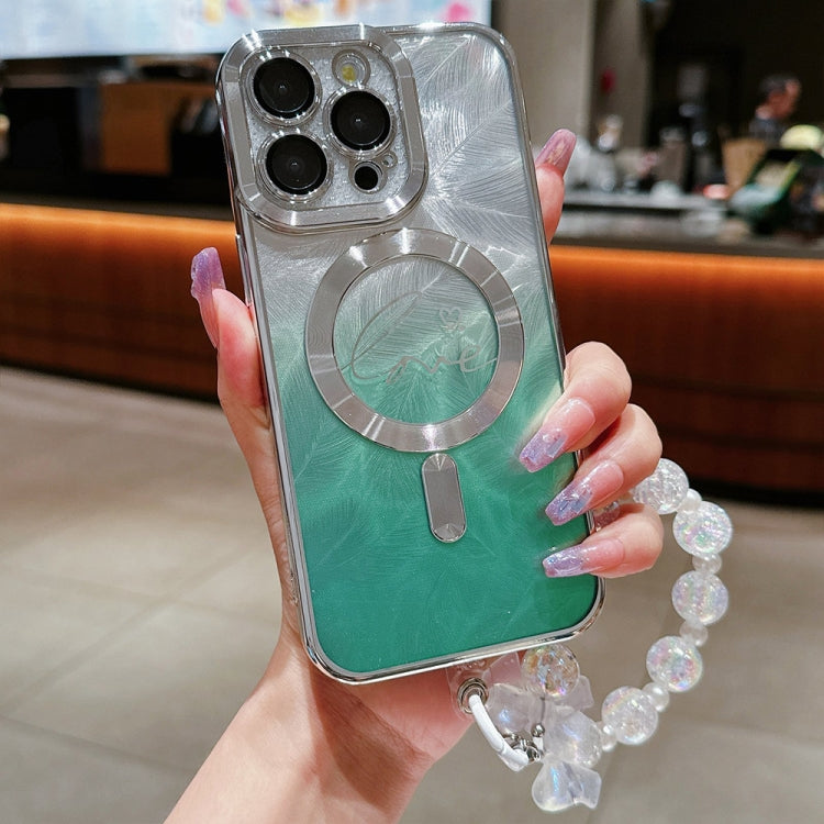 Dual-Love Feather Gradient Glitter Bracelets Magsafe TPU Phone Case, For iPhone 16 Pro Max, For iPhone 16 Pro, For iPhone 16 Plus, For iPhone 16 Apple Accessories engdua4692 iPhone 16 Pro Max - APEXEL INDIA - Mobile Lens - Mobile Camera Lens - Cellphone Accessories - Phone Lens - Smartphone Lens