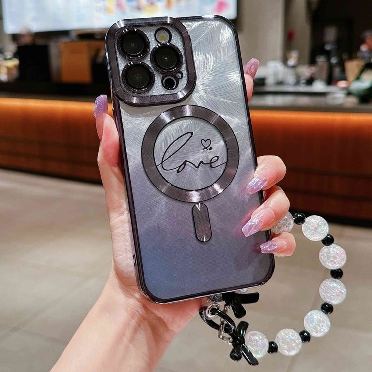 Dual-Love Feather Gradient Glitter Bracelets Magsafe TPU Phone Case, For iPhone 16 Pro Max, For iPhone 16 Pro, For iPhone 16 Plus, For iPhone 16 Apple Accessories engdua4692 iPhone 16 Pro Max - APEXEL INDIA - Mobile Lens - Mobile Camera Lens - Cellphone Accessories - Phone Lens - Smartphone Lens