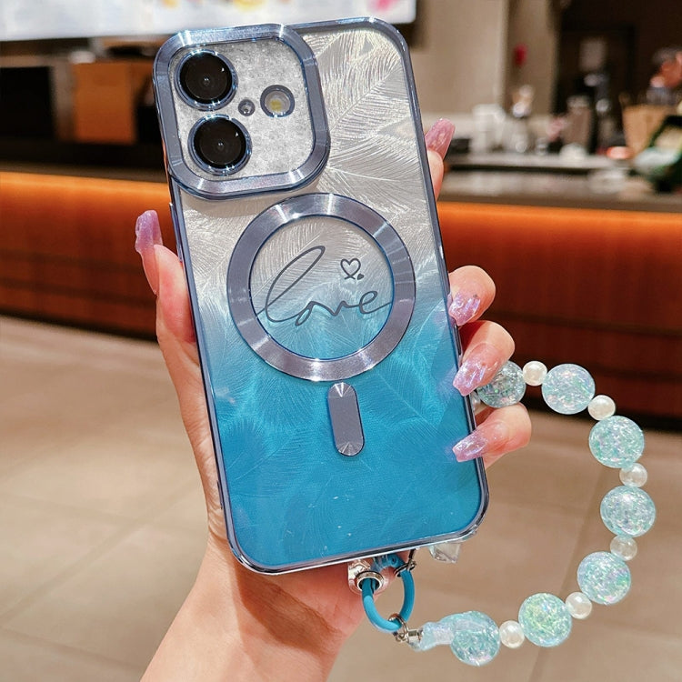 Dual-Love Feather Gradient Glitter Bracelets Magsafe TPU Phone Case, For iPhone 16 Pro Max, For iPhone 16 Pro, For iPhone 16 Plus, For iPhone 16 Apple Accessories engdua4692 iPhone 16 Pro Max - APEXEL INDIA - Mobile Lens - Mobile Camera Lens - Cellphone Accessories - Phone Lens - Smartphone Lens