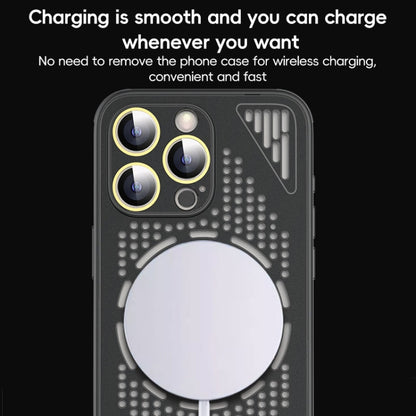 Hollow Cooling MagSafe Shockproof Phone Case, For iPhone 14, For iPhone 14 Pro, For iPhone 14 Pro Max Apple Accessories enghol4708 iPhone 14 - APEXEL INDIA - Mobile Lens - Mobile Camera Lens - Cellphone Accessories - Phone Lens - Smartphone Lens