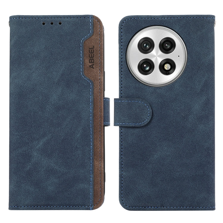 ABEEL Color Block Magnetic RFID Leather Phone Case, For OnePlus 13, For OnePlus Nord 4