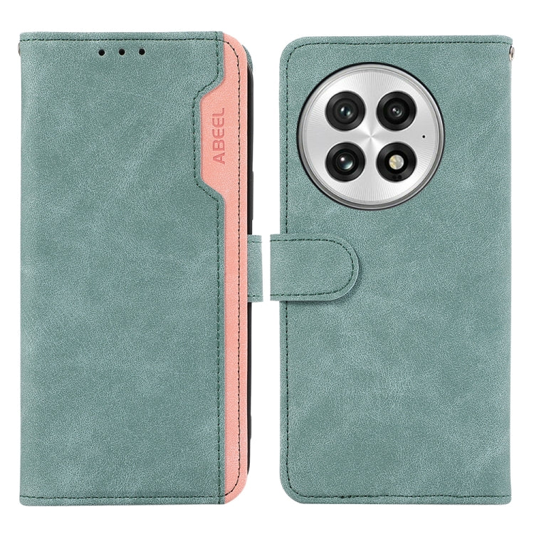ABEEL Color Block Magnetic RFID Leather Phone Case, For OnePlus 13, For OnePlus Nord 4