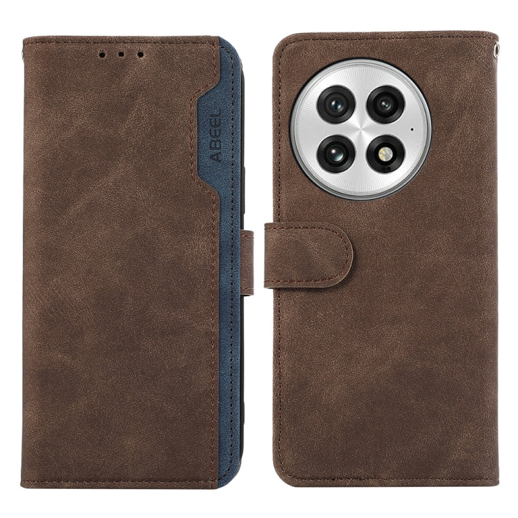 ABEEL Color Block Magnetic RFID Leather Phone Case, For OnePlus 13, For OnePlus Nord 4