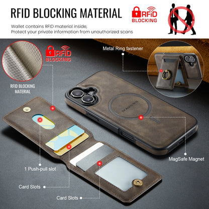 DG.MING K1 MagSafe Detachable Wallet RFID Back Cover Phone Case, For iPhone 16, For iPhone 15 Pro Max, For iPhone 15 Pro, For iPhone 15 Plus Apple Accessories engdg-4724 iPhone 16 - DG.MING - Mobile Lens - Mobile Camera Lens - Cellphone Accessories - Phone Lens - Smartphone Lens