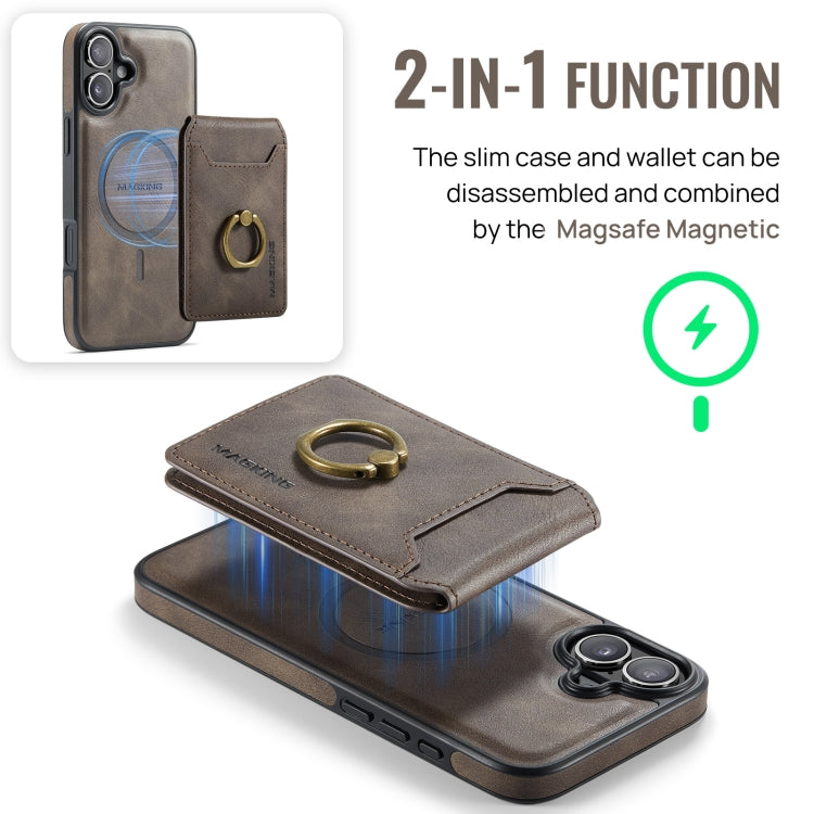 DG.MING K1 MagSafe Detachable Wallet RFID Back Cover Phone Case, For iPhone 16, For iPhone 15 Pro Max, For iPhone 15 Pro, For iPhone 15 Plus Apple Accessories engdg-4724 iPhone 16 - DG.MING - Mobile Lens - Mobile Camera Lens - Cellphone Accessories - Phone Lens - Smartphone Lens
