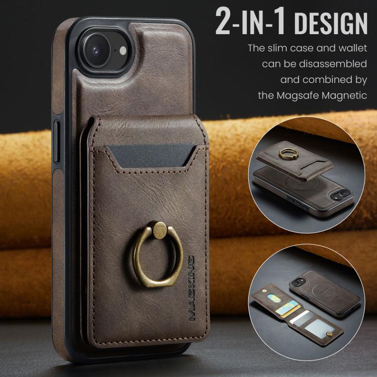 DG.MING K1 MagSafe Detachable Wallet RFID Back Cover Phone Case, For iPhone 16e, For iPhone 16 Pro Max, For iPhone 16 Pro, For iPhone 16 Plus Apple Accessories engdg-4737 iPhone 16e - DG.MING - Mobile Lens - Mobile Camera Lens - Cellphone Accessories - Phone Lens - Smartphone Lens