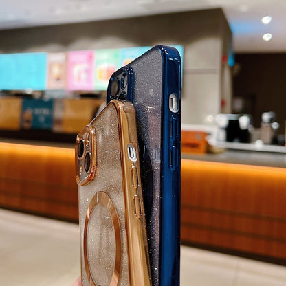 Electroplating Pure Color Glitter Powder MagSafe Phone Case, For iPhone 15 Plus, For iPhone 15, For iPhone 14 Plus Apple Accessories engele4768 iPhone 15 Plus - APEXEL INDIA - Mobile Lens - Mobile Camera Lens - Cellphone Accessories - Phone Lens - Smartphone Lens