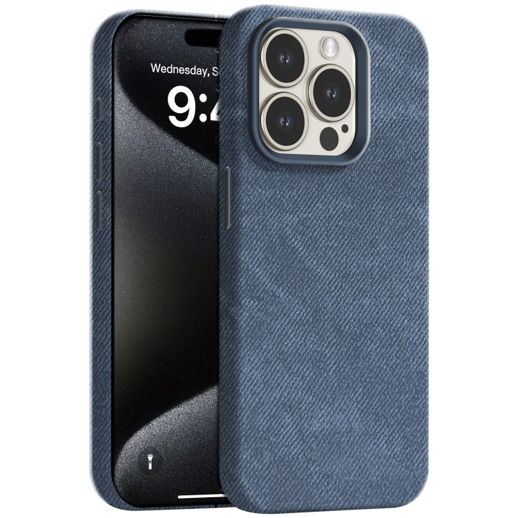Skin Feel Denim Leather MagSafe Phone Case, For iPhone 15 Pro Max, For iPhone 15 Pro Apple Accessories engski4773 iPhone 15 Pro Max - APEXEL INDIA - Mobile Lens - Mobile Camera Lens - Cellphone Accessories - Phone Lens - Smartphone Lens