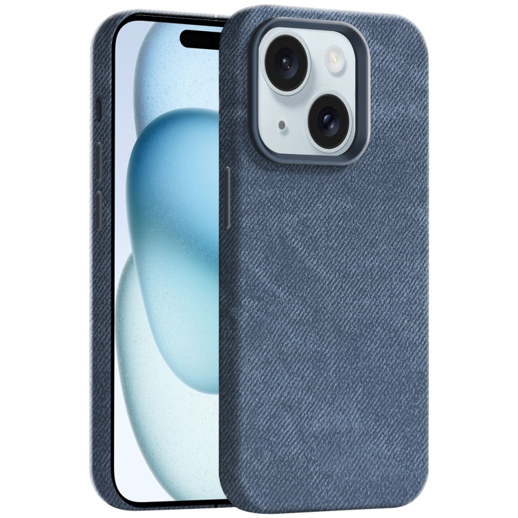 Skin Feel Denim Leather MagSafe Phone Case, For iPhone 15, For iPhone 14 Apple Accessories engski4786 iPhone 15 - APEXEL INDIA - Mobile Lens - Mobile Camera Lens - Cellphone Accessories - Phone Lens - Smartphone Lens