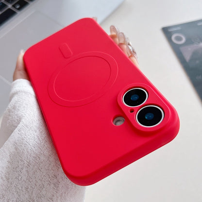 Solid Color Liquid Silicone MagSafe Magnetic Phone Case, For iPhone 16 Apple Accessories engsol4812 iPhone 16 - APEXEL INDIA - Mobile Lens - Mobile Camera Lens - Cellphone Accessories - Phone Lens - Smartphone Lens