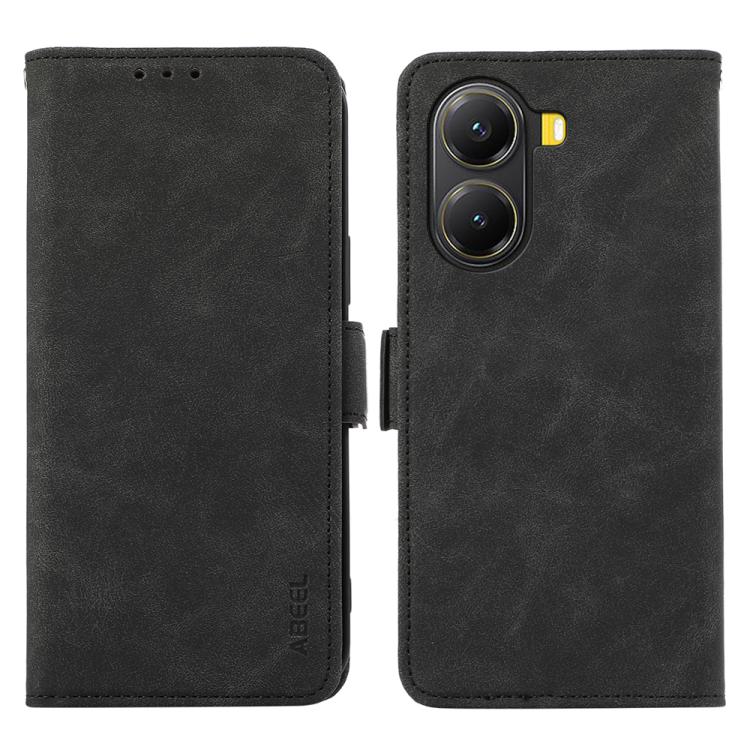 ABEEL Frosted Magnetic RFID Leather Phone Case, For Redmi Turbo 4 Pro, For Redmi Turbo 4, For Redmi 14C 4G