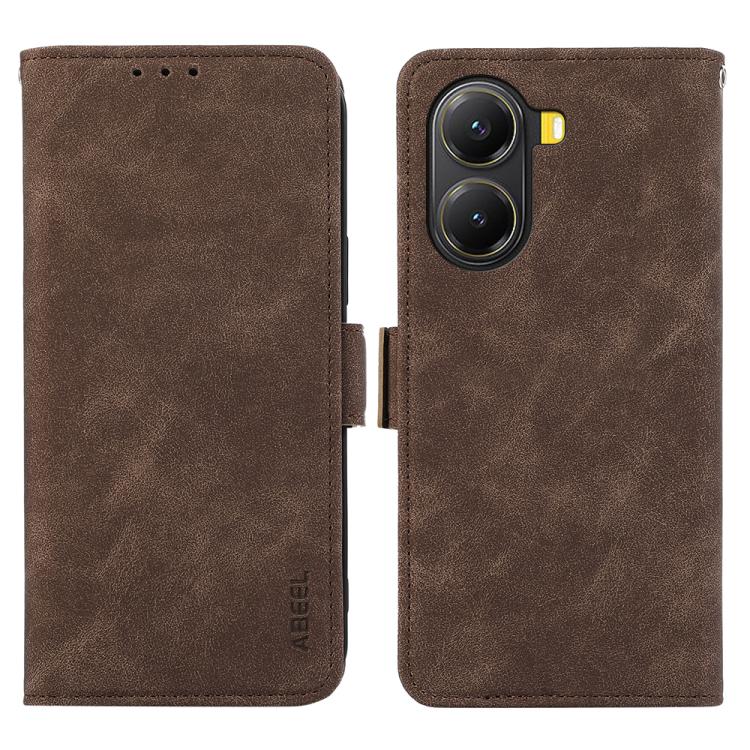 ABEEL Frosted Magnetic RFID Leather Phone Case, For Redmi Turbo 4 Pro, For Redmi Turbo 4, For Redmi 14C 4G