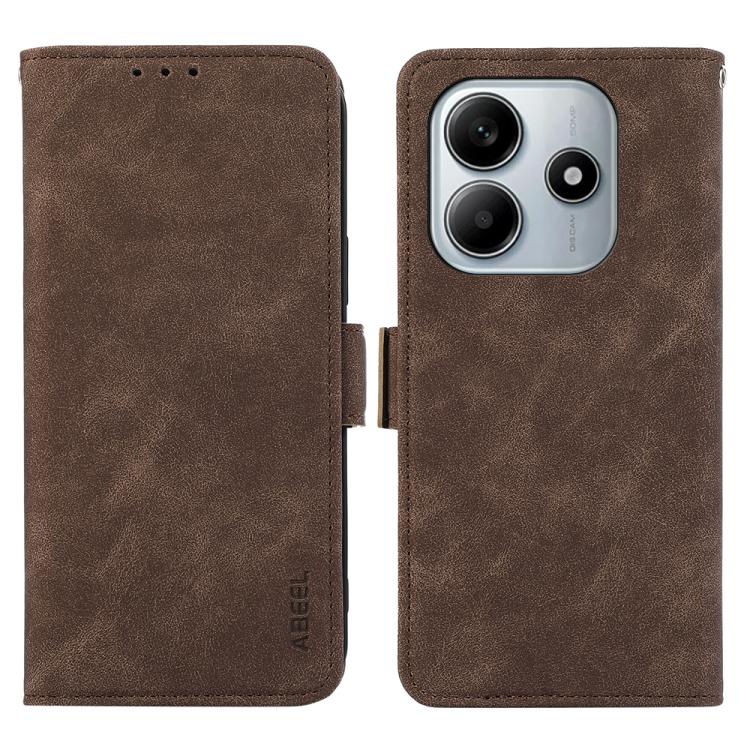 ABEEL Frosted Magnetic RFID Leather Phone Case, For Redmi K80 / K80 Pro, For Redmi Note 14 4G 164.84mm, For Redmi Turbo 4 Pro, For Redmi Turbo 4