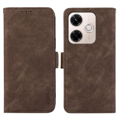 ABEEL Frosted Magnetic RFID Leather Phone Case, For Redmi 13X, For Redmi A5 4G 173.3mm, For Redmi A5 4G 171.7mm / Poco C71, For Redmi Note 14S 4G