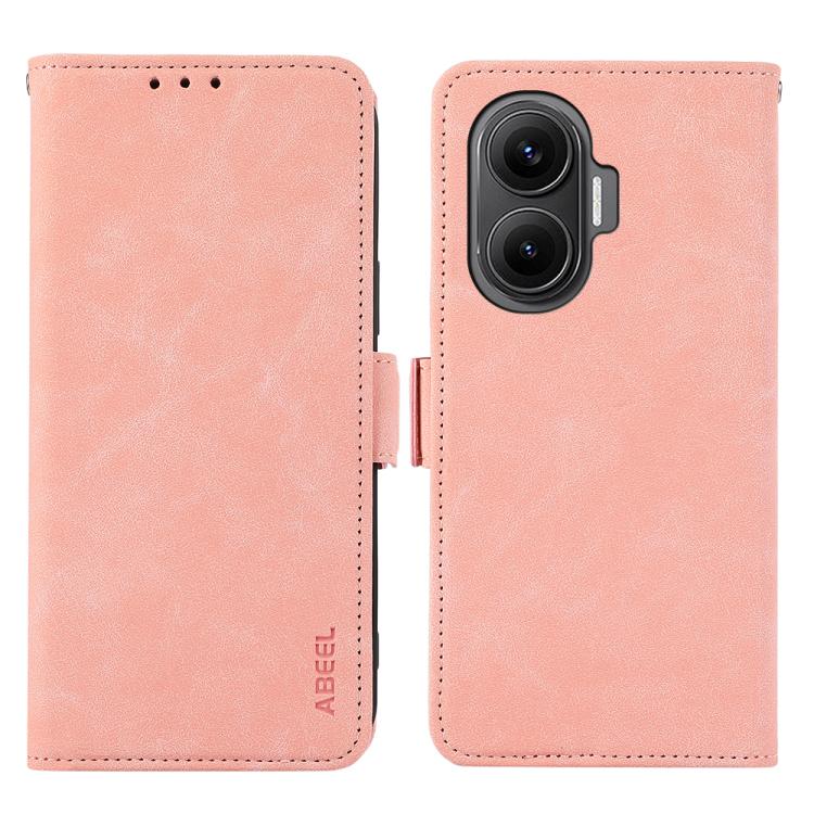 ABEEL Frosted Magnetic RFID Leather Phone Case, For Redmi Turbo 4 Pro, For Redmi Turbo 4, For Redmi 14C 4G