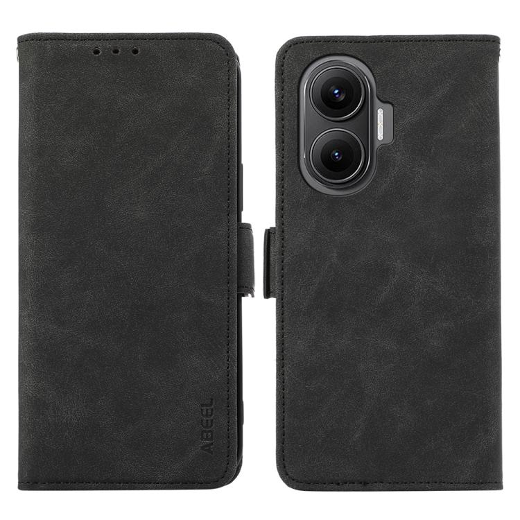 ABEEL Frosted Magnetic RFID Leather Phone Case, For Redmi Turbo 4 Pro, For Redmi Turbo 4, For Redmi 14C 4G